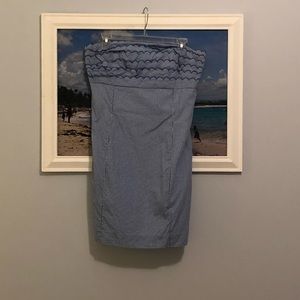 Strapless blue gingham Lilly Pulitzer sundress